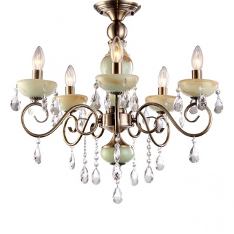 Потолочная люстра Arte Lamp Onyx Green A9592PL-5AB