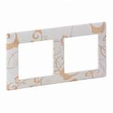 Рамка 2-постовая Legrand Valena Life Ампир белый 754102