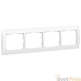 Рамка 4-постовая Legrand Galea Life белая 771004