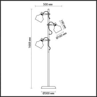 Торшер Odeon Light Osta 4083/3F