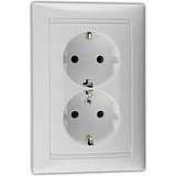 Розетка 2x2К+З Legrand Valena 16A 250V с/з винтовой зажим белая 774400