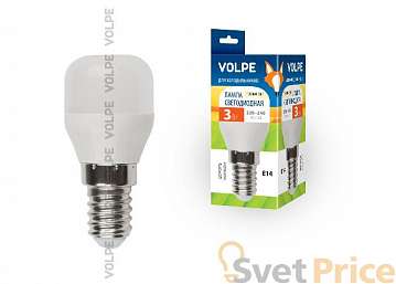 Лампа светодиодная (UL-00000178) E14 3W 3000K груша матовая LED-Y27-3W/WW/E14/FR/Z