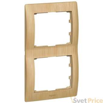 Рамка 2-постовая Legrand Galea Life клен 771966