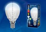 Лампа светодиодная (UL-00002417) E14 7W 4000K шар матовый LED-G45 7W/NW/E14/FR PLP01WH