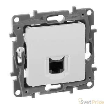 Розетка компьютерная RJ45 Legrand Etika 5 кат UTP белая 672241