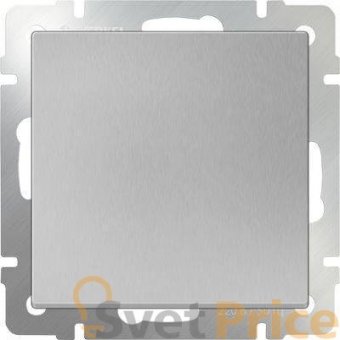 Выключатель одноклавишный серебряный WL06-SW-1G 4690389053818