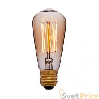 Лампа накаливания E14 25W колба золотая 053-587