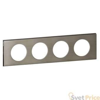 Рамка 4-постовая Legrand Celiane фактурная сталь 069104
