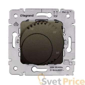 Термостат Legrand Galea Life с НЗ контактом темная бронза 775684