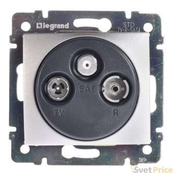 Розетка TV-FM-SAT Legrand Valena Звезда алюминий 770210