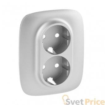 Лицевая панель Legrand Valena Allure розетки с/з алюминий 754957