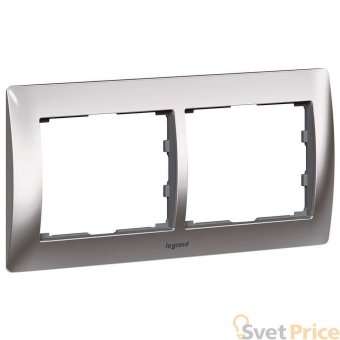 Рамка 2-постовая Legrand Galea Life хром 771932