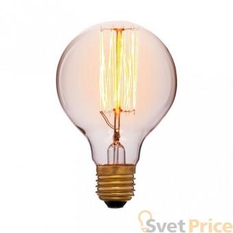 Лампа накаливания E27 40W шар золотой 051-972а