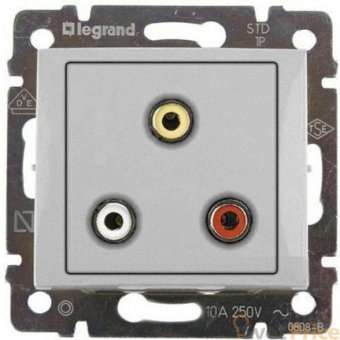 Розетка RCA Legrand Valena алюминий 770284