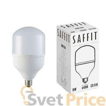 Лампа светодиодная Saffit E27-E40 30W 4000K Цилиндр Матовая SBHP1030 55090