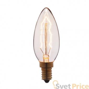 Лампа накаливания E14 60W свеча прозрачная 3560