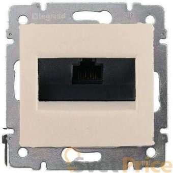 Розетка компьютерная RJ45 Legrand Valena 6 кат STP на винтах слоновая кость 774144