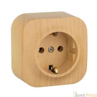 Розетка 2К+З Legrand Quteo 16A 250V с/з дерево 782271