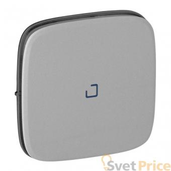 Лицевая панель Legrand Valena Allure выключателя одноклавишного с подсветкой алюминий 755087