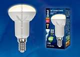 Лампа светодиодная (UL-00000937) E14 6W 3000K рефлектор матовый LED-R50-6W/WW/E14/FR PLP01WH