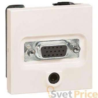 Розетка аудио/видео HD15+Jack3.5 Legrand Valena слоновая кость 774182