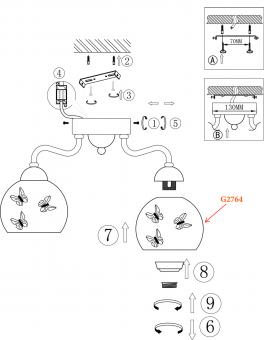 Потолочная люстра Odeon Light Meleta 2764/3C