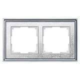 Рамка Palacio Gracia на 2 поста хром/белый WL77-Frame-02 4690389126062