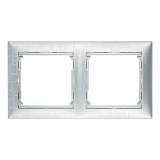 Рамка 2-постовая Legrand Valena алюминий модерн 770342