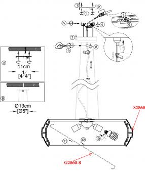 Подвесной светильник Odeon Light Ralis 2860/8