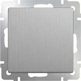 Выключатель одноклавишный проходной серебряный рифленый WL09-SW-1G-2W 4690389085116