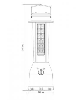 Кемпинговый светодиодный фонарь Elektrostandard Pharos аккумуляторный 368х120 360 лм 4690389049231