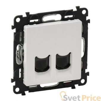 Телефонная розетка RJ11 двойная Legrand Valena Life белая 753139