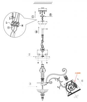 Подвесная люстра Odeon Light Urika 2680/8