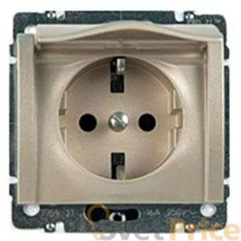 Розетка 2К+3 Legrand Galea Life 16A 250V с/з со шторками крышкой автоматические клеммы титановая 771464