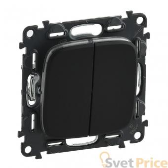 Переключатель двухклавишный Legrand Valena Allure 10А 250В антрацит 752918