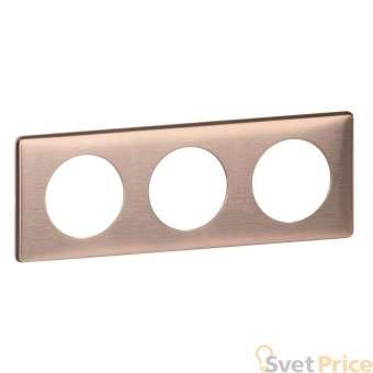 Рамка 3-постовая Legrand Celiane медь 068993
