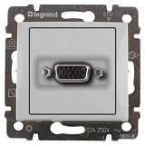 Розетка HD15 Legrand Valena алюминий 770283