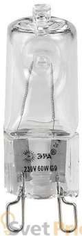 Лампа галогенная ЭРА G9 60W 2700K прозрачная G9-JCD-60-230V-CL