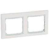 Рамка 2-постовая Legrand Valena белая/кристалл 774462