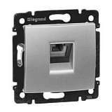 Розетка телефонная RJ11 Legrand Valena алюминий 770138