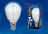 Лампа светодиодная (UL-00000771) E14 7W 4500K шар матовый LED-G45-7W/NW/E14/FR PLP01WH