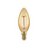 Лампа светодиодная филаментная диммируемая Eglo E14 4W 1700К золотая 11698