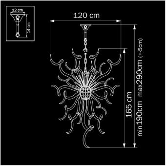 Подвесной светодиодный светильник Osgona Artglass 890007