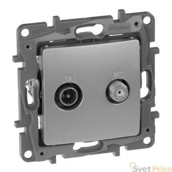 Розетка TV-SAT Legrand Etika алюминий 672457