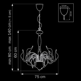 Подвесная люстра Lightstar Cigno Collo Wt 751126
