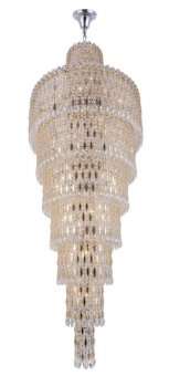Каскадная люстра Crystal Lux Lirica SP40 D700 Chrome/Gold-Transparent