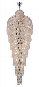 Каскадная люстра Crystal Lux Lirica SP40 D700 Chrome/Gold-Transparent