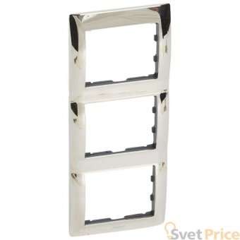 Рамка 3-постовая Legrand Galea Life хром 771937