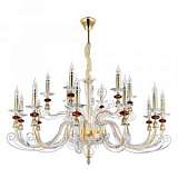 Подвесная люстра Crystal Lux Catarina SP12+6 Gold/Transparent-Cognac