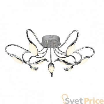 Потолочная светодиодная люстра IDLamp Oktopia 295/9PF-LEDChrome